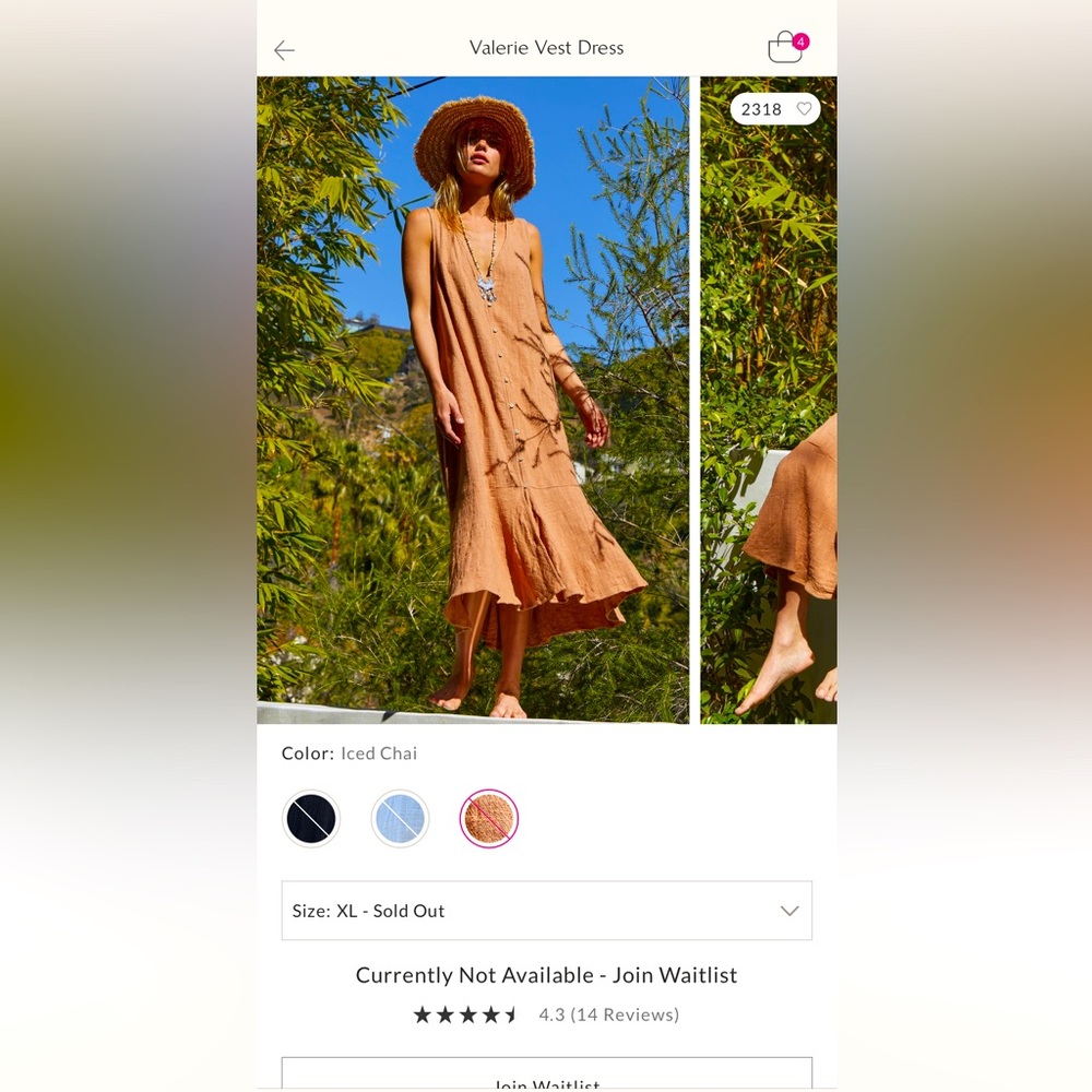 Free people summer dress, XL, never worn